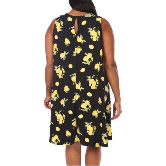 Allison Brittney Tropical Hawaiian Print Sleeveless Knee Length Dress Size 2X - Picture 2 of 7